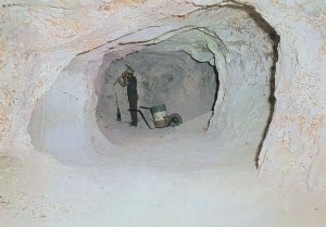 Australian Underground Mine Worker Coober Pedy Postcard
