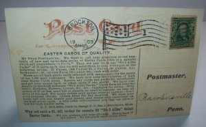 Easter Postcard Vintage Salesman Sample G C Holmes 1020 Man On Horseback 1909
