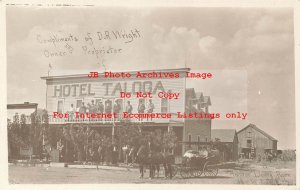 OK, Taloga, Oklahoma, RPPC, D.R. Wright's Hotel Taloga, John Dedrick Photo