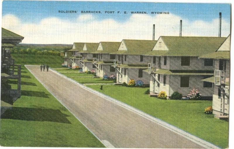 USA, Soldier's Barracks, Fort Warren, Wyoming, unused Postcard