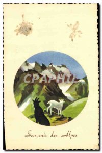 Old Postcard Alps Remembrance Chevre