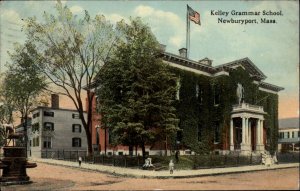 Newburyport Massachusetts MA Kelley Grammar School c1910 Vintage Postcard