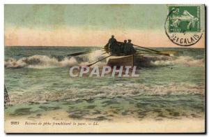 Old Postcard Fishing fishing boats crossing the pass