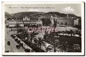 Postcard Old Nice Place Massena and the Casino Gardens