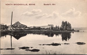Postcard Goodell's Mill in North Brooksville, Maine