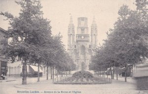 Laeken Avenue De La Reine et Eglise Belgium Postcard