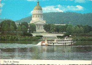 West Virginia Charleston The P A Denny Sternwheel Riverboat On The Kanawha River