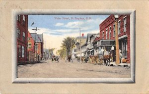 St Stephen NB Canada Water Street Vintage Postcard AA33282