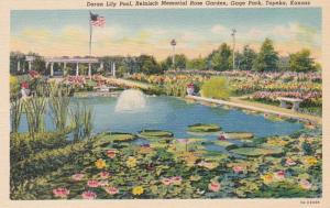 Kansas Topeka Doran Lily Pool Reinisch Memorial Rose Garden Gage Park Curteich