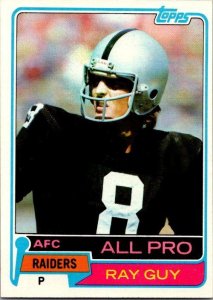 1981 Topps Football Card Ray Guy Los Angeles Rams sk10413