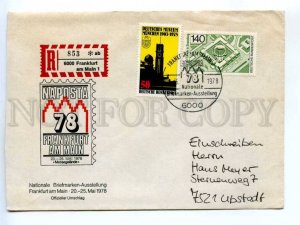 418130 GERMANY 1978 y Naposta philatelic exhibition Frankfurt registered COVER