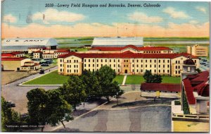 Postcard CO Denver Lowry Field Hangars and Barracks