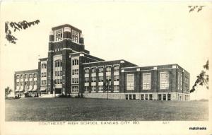 1947 Kansas City Missouri Southeast High School RPPC real photo postcard 10907