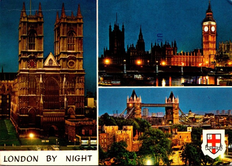 England London Westminster Abbey Houses Of Parliament & Tower Bridge By Night...