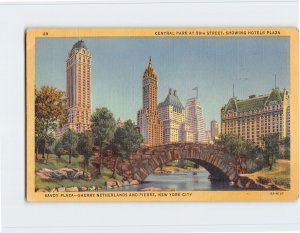 Postcard Central Park At 59th Street, New York City, New York