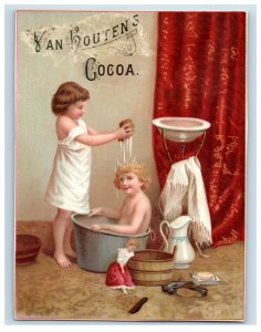 1880s-90s Van Houten's Cocoa Children Bathtub Doll Fab! #S