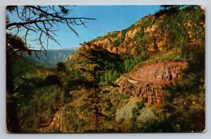 The Switchbacks Oak Creek Canyon Arizona Vintage Postcard Posted 1952 Wickenburg