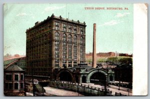 Union Railroad Depot   Pittsburgh  Pennsylvania   Postcard  c1910