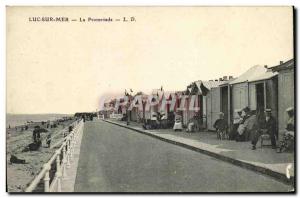 Old Postcard Luc Sur Mer The Promenade