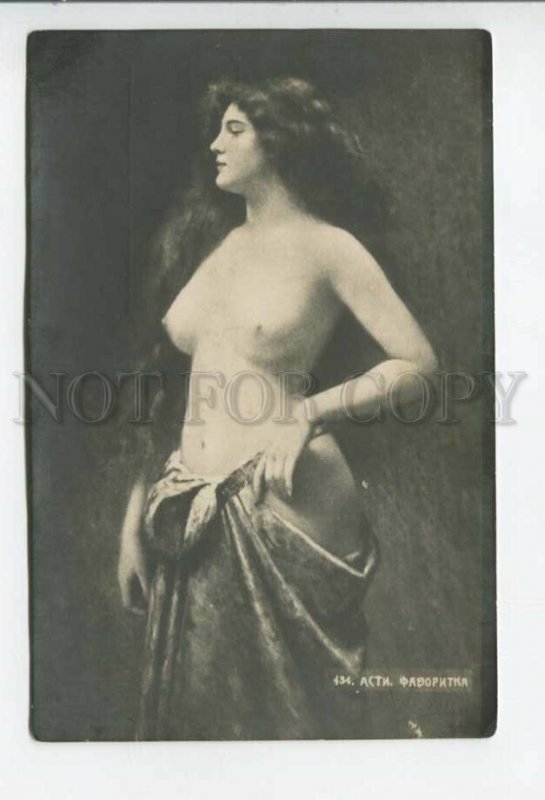 433884 NUDE Lady w/ LONG HAIR favorite by Angelo ASTI vintage PHOTO postcard