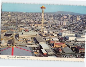 Postcard Space Needle and Seattle Center, Seattle, Washington