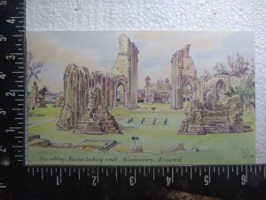 Postcard - The Abbey Ruins looking west - Glastonbury, England