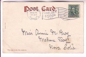 Thoreau-Alcott House Greetings from Concord Massachusetts, Used 1904 Flag Cancel