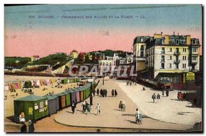 Old Postcard Dinard Promenade des Allies and the Beach