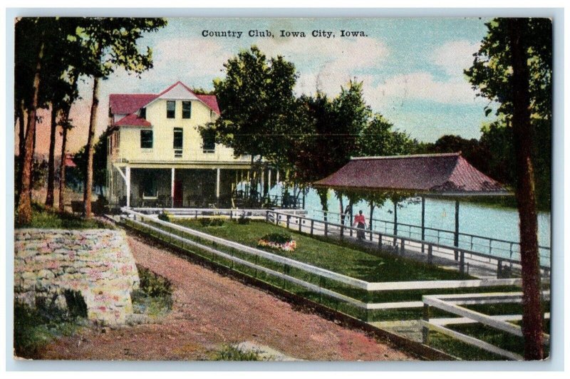 1909 View Of Country Club House Iowa City Iowa IA Posted Antique Postcard