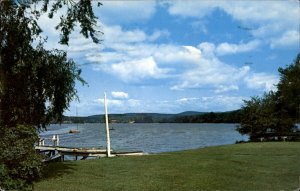 Wayne New Jersey Pines Lake Waterfront Dock c1950-60s Vintage Postcard