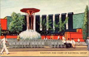 Postcard IL Chicago World's Fair - Fountain and Court of Electrical Group 127