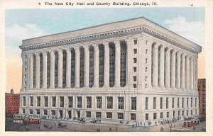 New City Hall & County Building Chicago Illinois 1920s postcard
