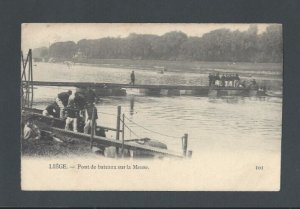 1905 Post Card Liege France Men At The River