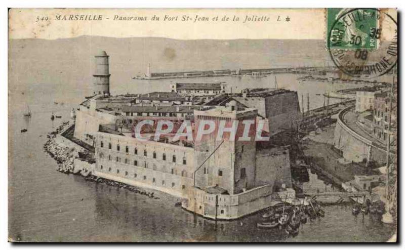 CPA Marseille Panorama du Fort St Jean et de la Joliette