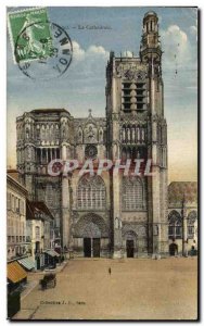 Old Postcard Sens cathedral