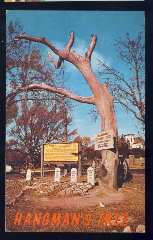Dodge City, Kansas/KS Postcard, Boot Hill Cemetery & Hangman's Tree, 1963!