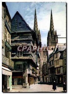 Modern Postcard Quimper Street Kereon