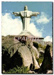 Postcard Modern French Cerdagne Font Romeu Statue of Christ the King