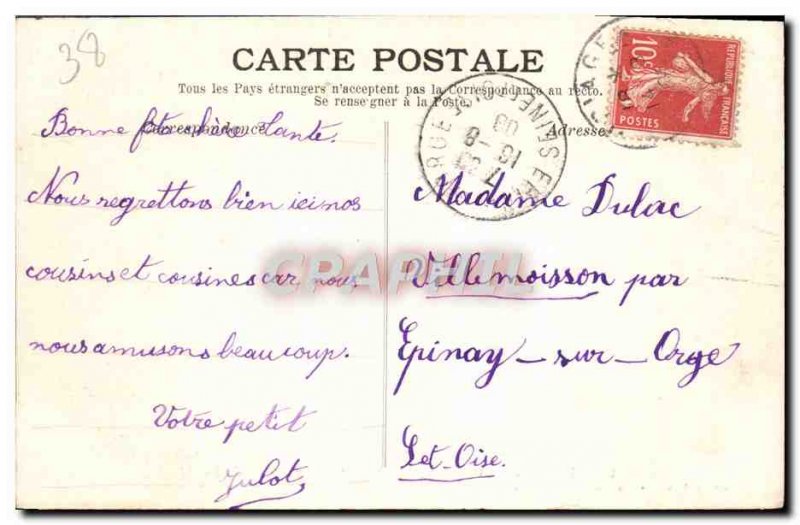 Old Postcard Dauphine Uriage les Bains Le Chateau