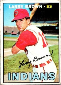 1968 Topps Baseball Card Larry Brown Cleveland Indians sk3548