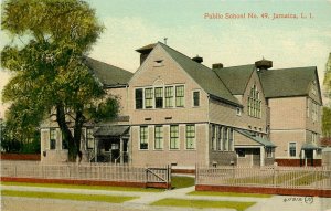 c1910 Postcard; Public School No. 49, Jamaica Long Island NY unposted