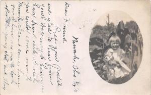 D1/ Newark Ohio Postcard Real Photo RPPC 1910 Girl in Field Licking County 5