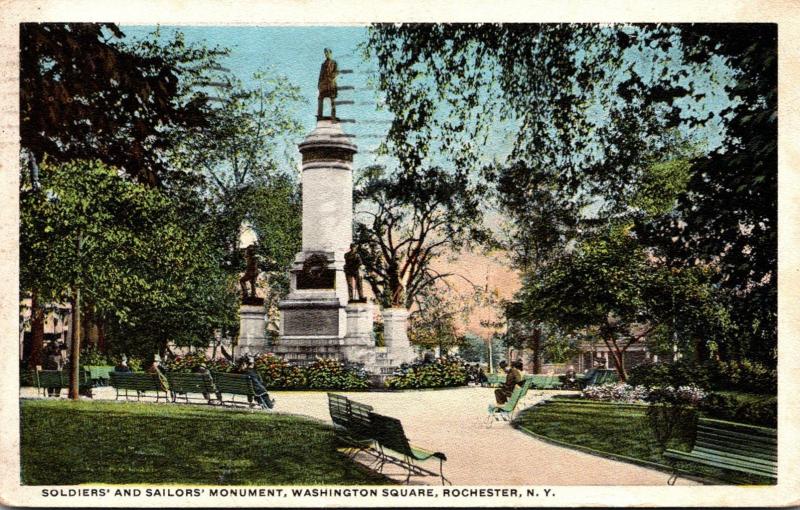 New York Rochester Washington Square Soldiers and Sailors Monument 1917