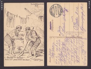 GERMANY 1916, Fieldpost card, The moor bath with ozone air