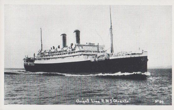 RMS Ontranto Orient Line Ship Rare Vintage Postcard