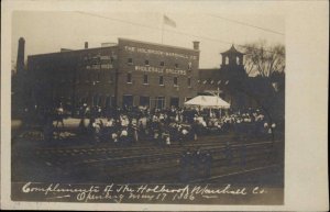 Nashua NH Holbrook Marshall Co Store Opening 1906 Real Photo Postcard