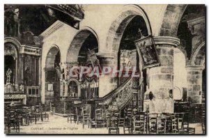 Carnac Old Postcard Interior of & # 39eglise