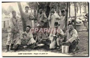 Old Postcard Army Camp & # 39Auvours Outdoor Dining