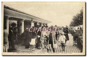 Old Postcard Deauville La Plage Fleurie The Boardwalk