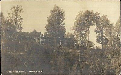 Hancock NH Six Tree House c1910 Real Photo Postcard